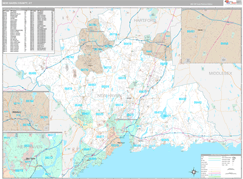 New Haven County, CT Digital Map Premium Style